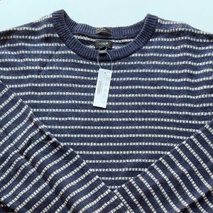 J Crew Softspun Sweater Ditty Stripe Slim XL